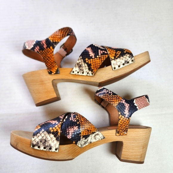 🌸 Madewell | Chuncky Snakeskin Sandals, 9.5 - Picture 3 of 9